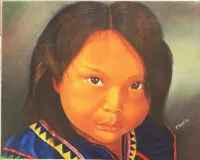 Painting of indian girl by Itzel Gonzalez