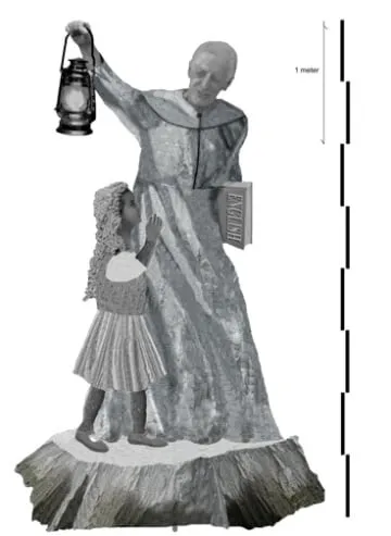 artist rendering of Wetli statue